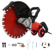 LKHDONG Elektrisch Betonsäge 4000W, Pflasterschneider und Betonschneider mit 410 mm Scheibensägeblatt für Nass- und Trocken-Schneiden von Stein, Beton und Granit