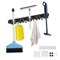 Praktischer Besenhalter für Gartengeräte, Reinigungswerkzeuge und Zubehör an der Wand, korrosionsbeständig aus Edelstahl 304