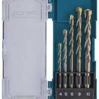 Hochwertiges 5-teiliges Steinbohrer-Set von Makita, ideal für Mauerwerk und Ziegelstein, 4-10 mm Durchmesser