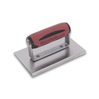 Marshalltown Kantenkelle aus Edelstahl mit Durasoftgriff für Abrundung von Beton und Zementoberflächen, Radius 13 mm, Lippe 16 mm, Größe 152x110 mm