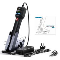 Intelligente Heißluftpistole für vielseitige Anwendungen, Mini-Heißluftfön mit präziser PID-Temperaturregelung und 20 Windgeschwindigkeiten Einstellbar