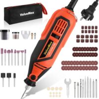 Multifunktionswerkzeug 130W mit Rotationsfunktion, 120 Zubehörteile, mini Graviergerät und 5-stufige Drehzahleinstellung für Schleifen, Schneiden, Bohren, Polieren und Reinigen