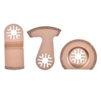 Vielseitiges Multitool Oszillierendes Sägeblatt Set mit 3 Hartmetall Segment-Sägeblättern für Zementschleifen und Multifunktions-Elektrowerkzeuge