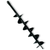 Ersatzbohrer Kopf für Erdlochbohrer, Erdbohrer & Gartenbohrer - Hand Erdlochbohrer Kopf in Schwarz für Bohrmaschine und Akkuschrauber