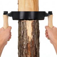 Natudeco Ziehmesser Rindenmesser mit Klinge aus Wolframstahl, 10 Zoll lang, präzise Rasur und hohe Schärfe, gebogenes Ziehmesser für Holzeinrahmer, Holzdreher und Schnitzer