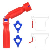 Montageschlüssel für WC-Sitz, universal Reparaturschlüssel mit Gelenk für Toilettensitz Befestigung Montage Ausbau Reparatur Schlüssel