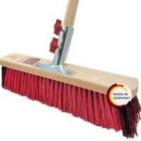 Peggy Perfect Straßenbesen, 40cm lang, Holzstiel und Supermix Borsten für effiziente Reinigung von Wege, Einfahrten, Treppen und Gärten.