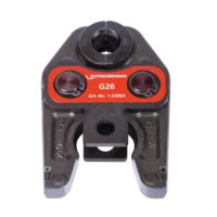 Hochwertige Pressbacke für Pressfittinge mit Gleichlaufmechanik und präzisionsgefertigter Kontur, 26mm Arbeitsbereich Durchmesser, geschmiedeter Spezialstahl