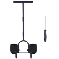 Hohlspoon-Rasenkerntool mit Aufbewahrungsbeutel und Reinigungswerkzeug, Schwerer T-Griff für verdichtete Böden Rasenpflegerasenlüfter