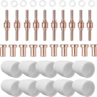 Reboot PT31 Plasma Schneidgerät Zubehör, 40 Stück - Plasma Nozzles, Elektroden, Keramische Caps und weitere Ersatzteile für CUT50, CUT60/RBC6000 und LG40