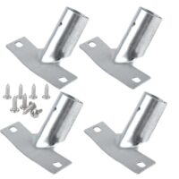 4 Stück Metallstielhalter für Besenstiele mit 8 Schrauben, Universal Metallhalter für Besen und Besenstiele, Werkzeugfreie Montage in nur 60 Sekunden