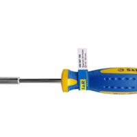 Schraubendreher mit magnetischem Bit-Halter, 100 mm Länge, Chrom-Molybdän Edelstahl, Handwerkzeug, Innensechskantaufnahme, 2-Komponenten-Griff & Abrutsch-Schutz