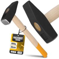 Schlosserhammer 800 g Hammer mit robuster Holzstiel, ideal für Handwerker und Klempner
