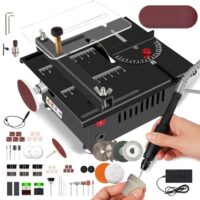 Miniatur-Tischkreissäge für Handwerker, 100W Power und 7-Gang einstellbar, perfekt für Holz-, Acryl- und PCB-Schneiden