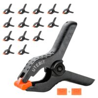 Klemmzwingen 15 Stück, Nylon Federklemmen für Fotohintergrund, bewegliche Klemmbacken, Foto- und Heimwerker-Projekte