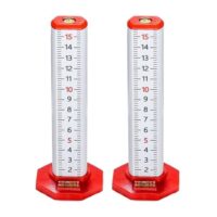 Vibsky Höhenlineal mit doppeltem Verwendungszweck, magnetischer Basis, Tischlerei, Bodenbelag, Fliesen, 165 mm Aluminiumlegierung, 2 Stück