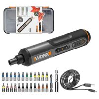 Der WORX WX240 Mini-Elektroschrauber ist ein leichter und kabelloser Elektroschrauber mit 3-Gang-Drehmoment und LED-Licht. Ideal für Montage- und Reparaturprojekte.