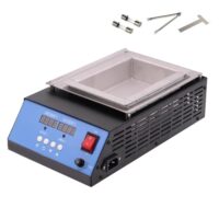 WUCIOA Bleifreier Lötschmelztiegel, 1000 W Edelstahl-Löttiegel mit Zwei Digitalanzeigen, Temperaturregelung von 30-400 °C, Fassungsvermögen 5,7 kg für Schweißen und Löten