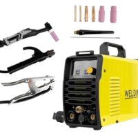 WELDINGER WIG-Schweißgerät WE 201PW plus DC HF Lift Puls 2T/4T MMA 200 A, hochwertiges Schweißgerät für Stahl-, Edelstahl- und Kupferteile mit digitaler Steuerung und regelbaren Schweißparametern