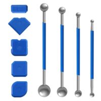 9 Stück Werkzeug Schaber Kit Fugenglätter Set, Silikon Abzieher und Fugen für Badezimmer Küchenfliesen