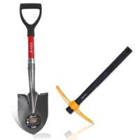 Gartenset mit Kreuzhacke und Mini Schaufel, ideal für Gartenarbeit und Outdoor-Aktivitäten, Robust und leicht, Xforst X-PF45 Spitzhacke und X-S800 Schaufel