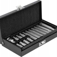 Umfangreiches Werkzeugset für Schraubenbearbeitung, 15 Bit-Teile aus Stahl, sechseckiger Griff