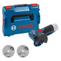 Bosch Professional 12V System - Winkelschleifer mit 2x Hartmetall-Trennscheibe, 1x Carbide-Multi-Wheel-Scheibe und 2x Einlage im L-BOXX inkl. ohne Akku und Ladegerät