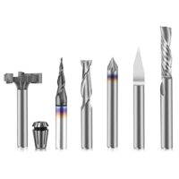 FoxAlien 1/4 Zoll Schaft CNC Fräser Bit Essential Kit, Kit für CNC-Projekte mit hervoragender Qualität und vielen Anwendungsmöglichkeiten