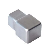 Dalsys Endstück für Fliesenschiene, Quadratprofil aus Edelstahl Gebürstet 12,5mm