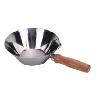 Edelstahl-Schlamm Pfanne, Verschleiß-Kelle mit Kiefern Griff, Hoch Leistungs Transport für Mörtel, Gips, Robust, Leicht Zugänglich, Konische Schüssel-Design