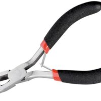 Fixpoint Wentronic voll isoliert Flachzange halbrund 125 mm, hochwertiges Werkzeug für verschiedene Anwendungen mit doppeltem Federmechanismus und rutschfestem Griff