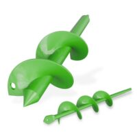 Zwei Gartenbohrer aus Eisen für Bohrmaschinen, ideal zum Pflanzen und Graben in den Garten