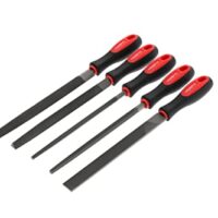 Gedore Red Feilensatz, 5-teilig, Spezialstahl, inkl. Kunststofftasche, 2-Komponenten-Griff, Rot/Schwarz