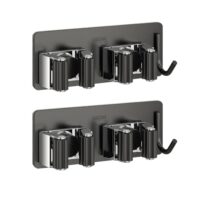 Multifunktionale 3-in-1-Wandhalterung aus Edelstahl für Besen, Mopps und Werkzeuge in Küche, Badezimmer, Garage oder Garten