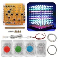 Mini 3D LED Würfel, DIY Elektronik Set, Löt Projekt Kit - Einzigartiges LED Löt Projekt für Kinder und Erwachsene