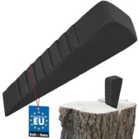 KOTARBAU Geschmiedeter Spaltkeil aus Stahl 250 mm 4.0 kg Keil Spaltgranate Holzspalter Holzspaltkeil Fällkeil Scheitkeil Nachsetzkeil Treibkeil zum Fällen und Spalten von Holz