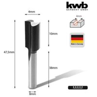 Hochwertiger, professioneller Nut-Fräser aus HSS-Stahl für Holz und Hand-Oberfräsen, 4 mm