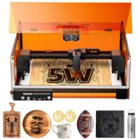 Laser Graviermaschine L2 MAX 5.5W mit Gehäuse, hochpräzise Laser Cutter für Holz, Metall und Glas, Anfängerfreundlich