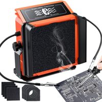 Lötdampfabsaugung, Preciva Lötrauchabsorber mit flexiblen Lötarmen Abzugsventilator und Aktivkohlefilter für Schweißarbeiten - Hochwertige Reinigung von Lot, Flussmittel und Chemikalien