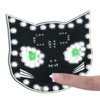 PEMENOL Lötprojekt Set mit Touch Control Funktion DIY schwarze Katzen-Deko löt bausatz, 3 Lichtmodi, geeignet für erwachsene Anfänger MINT, Halloween Dekoration Geschenke