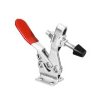 Sicherer und zuverlässiger Schnellspanner für Heimwerker- und DIY-Projekte mit horizontaler Knebelklemme und Gummi-Druckspitze, 227 kg Haltekapazität und 225D.