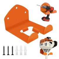 Wandhalterung für Rasentrimmer, multifunktionale Werkzeugaufbewahrung, schnelle Installation, langlebiges Material, Verpackungsinhalt: 2 Halterungen, 4 Schrauben und 4 Spreizdübel