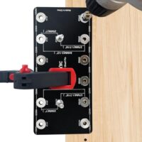 Regalstiftvorrichtung für 6.35 mm und 5 mm Regalstifte, ideal für Holzbearbeitung DIY Werkzeug, hochwertige Vorrichtung mit Standard-System 32mm Abstand