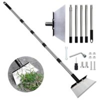 Reinigungsschaufel mit Stiel 200 cm, multifunktionale Gartenschaufel, Schaufel für Gartenarbeit, Entfernen von Unkraut und Moos, Gartenreinigungsschaber