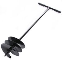 Erdlochbohrer mit 200 mm Bohrdurchmesser, schwarzer Farbe und T-Grip für sichere Kontrolle bei Garten- und Landschaftsarbeiten