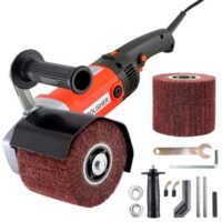 Satiniermaschine für Holz und Metall mit 6 Geschwindigkeiten, 1400W Leistung und Überhitzungsschutz