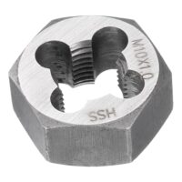 Sechskant-Gewindeschneider, M10 x 1, metrisches Gewinde, Rechtshänder, Schnellarbeitsstahl, Umgewinde, feste Schneidschraube, Schneidwerkzeug, Reparaturwerkzeug