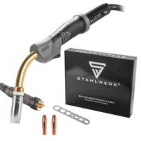 STAHLWERK MIG MAG-Schweißbrenner AK25/MB25 mit 5 Meter Schlauchpaket Euro Zentralanschluss Schweissgeräte, gasgekühlt leicht, flexibel