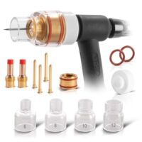 14-teiliges Schweißzubehör mit Glas-Gasdüsen, Schweißbrenner-Isolator, Dichtungen und Glasdüsen-Adapter für WP | SR 17, 18, 26 WIG Schweißbrenner