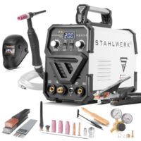 STAHLWERK Schweißgerät 2 in 1 Kombi DC WIG 200 ST IGBT - Ein professionelles Schweißgerät mit moderner IGBT-Invertertechnologie für hochpräzise und effiziente Schweisstechnik. Kompatibel für Stahl, Edelstahl, Kupfer und Messing.